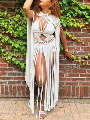 Fringe Beach Maxi Cover-Up