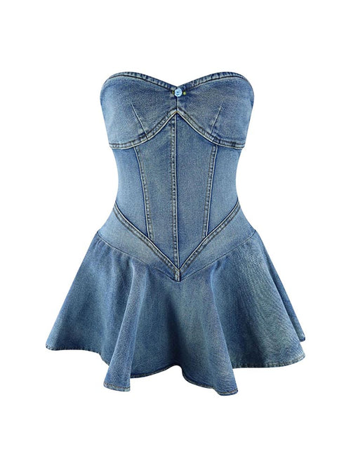 Sweetheart Denim Mini Dress