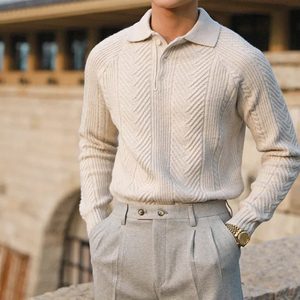 Lapel Sweater Polo Shirt