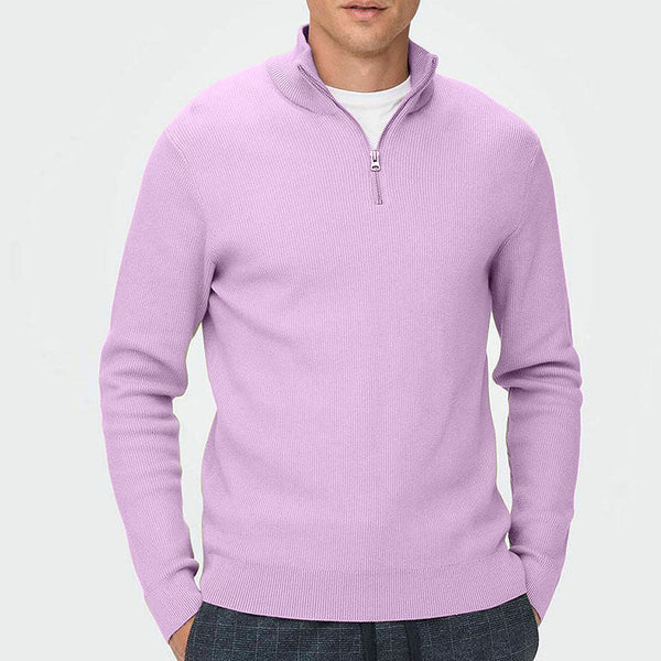 Men's Casual Long Sleeve Half Zip Sweater