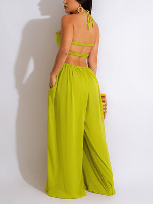 Chiffon Wide Leg Jumpsuit