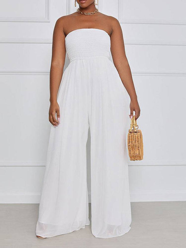 Wide Leg Chiffon Jumpsuit