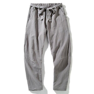 Men's casual linen beam pants