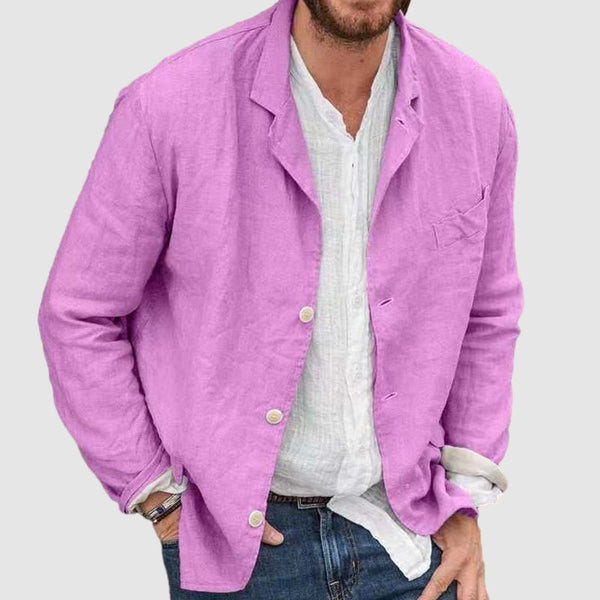 Men's cotton and linen casual jacket