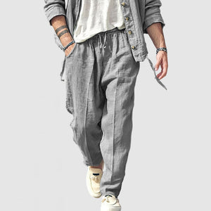 Men's Casual Everyday Cotton Linen Trousers