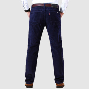 Men's Casual Corduroy Elastic Long Pants