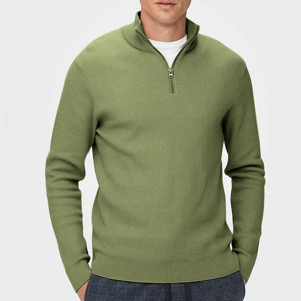 Men's Casual Long Sleeve Half Zip Sweater