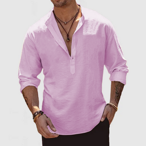 Men's Casual Everyday Cotton Linen Shirt