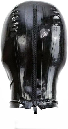 YM & Dancer P22 Black Latex Hood Mask Full Face Mask Riding Mask Hood Party Latex Mask