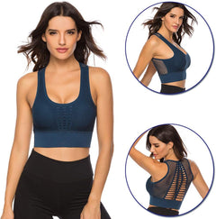 YM & Dancer C40 Women's Longline Sport Bra Seamless Yoga Crop Top Medium-Low Support Workout Bra