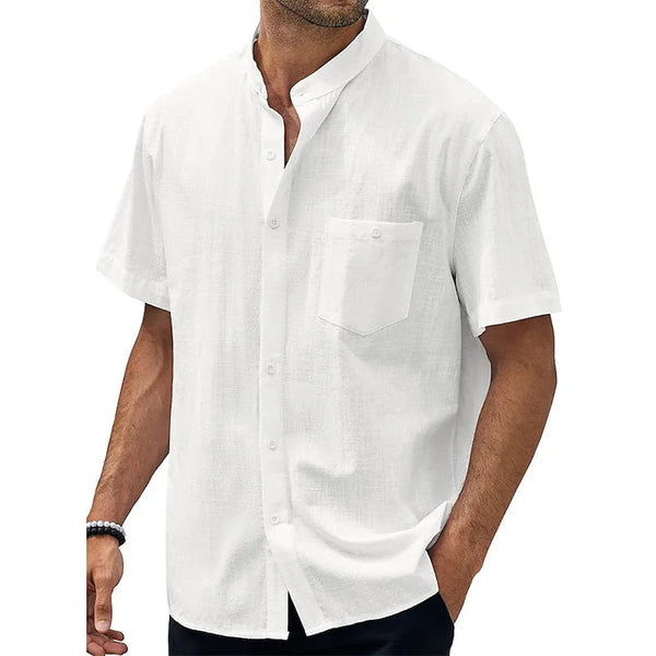 Men's ice cream Cotton Summer Casual Beach Shirt Short Sleeve