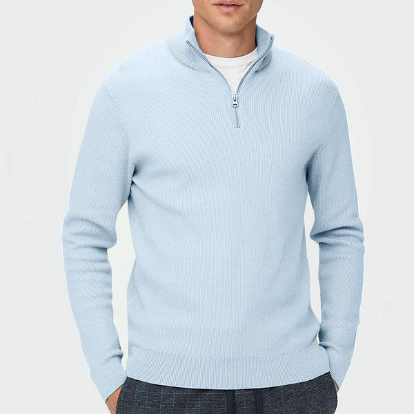 Men's Casual Long Sleeve Half Zip Sweater