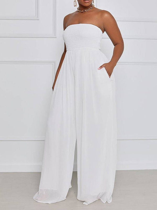 Wide Leg Chiffon Jumpsuit