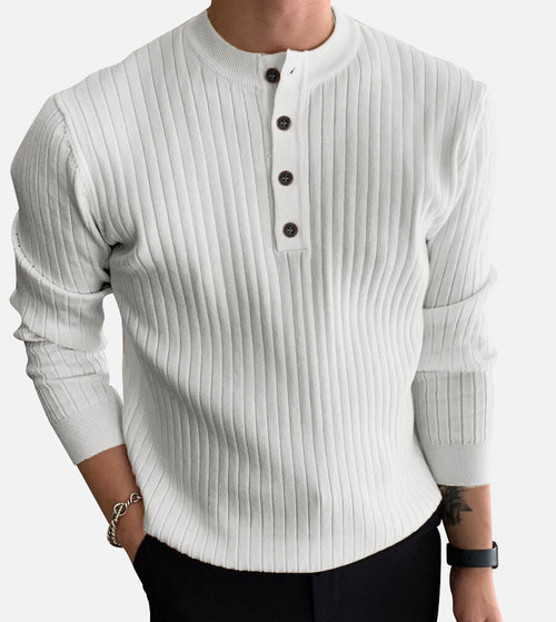 Striped Round Neck Collar Shirt