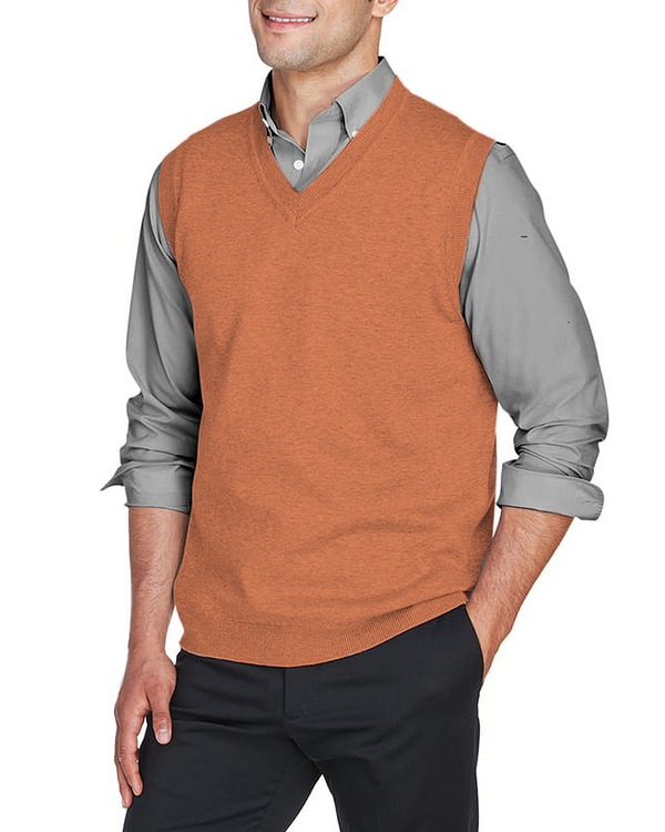 Gentleman's V-Neck Cashmere Peplum Vest