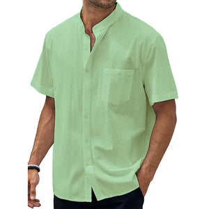 Men's ice cream Cotton Summer Casual Beach Shirt Short Sleeve