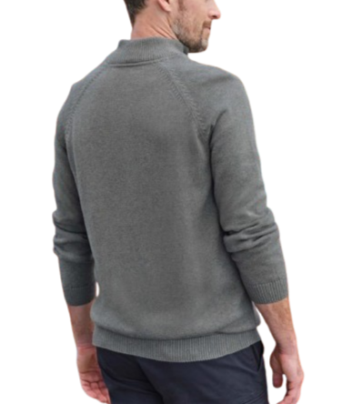 Men's Basic Cotton Zip Sweater