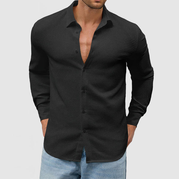 Men's Casual Everyday Waffle Shirt