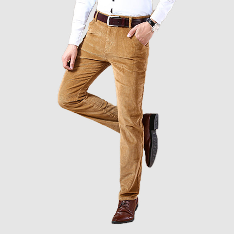 Men's Casual Corduroy Elastic Long Pants