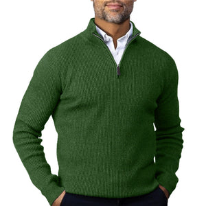 Men's Zipper Sweater Cashmere Business Casual