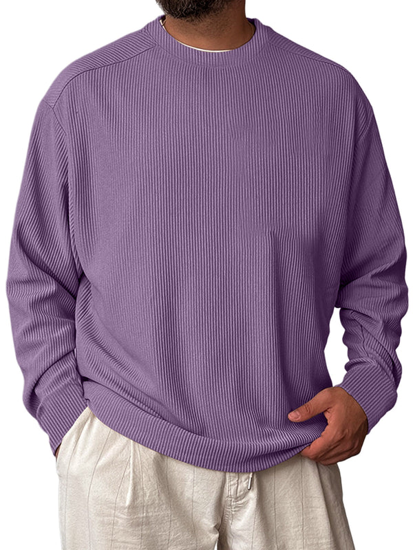 Men's Retro Half-zip Stand Collar Casual Sweatshirt