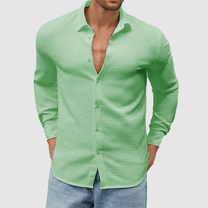 Men's Casual Everyday Waffle Shirt