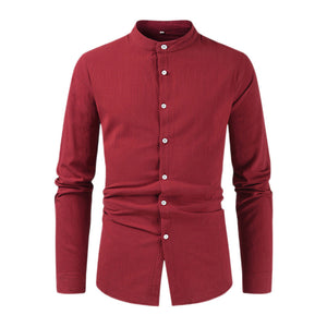 Men's Casual Large Size Long Sleeve Shirt