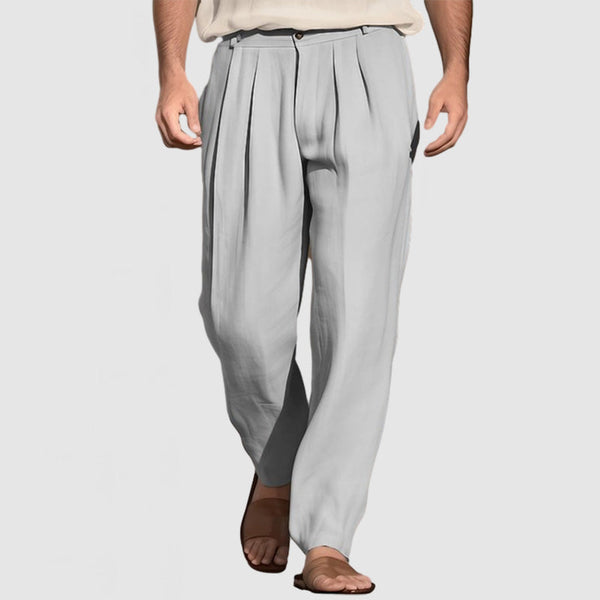 Gentleman's casual cotton linen pants