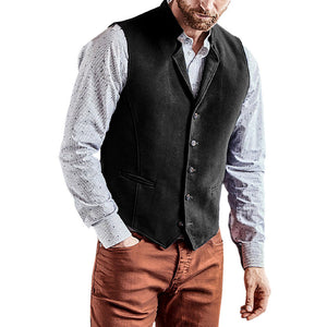 Men's Vest Notch Lapel Waistcoat