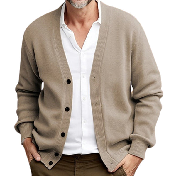 Men's Classic Casual Long Sleeve Knit Cardigan