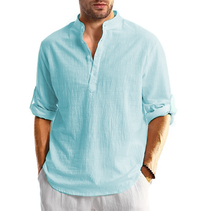 Men's  Linen Casual Long Sleeve Shirt