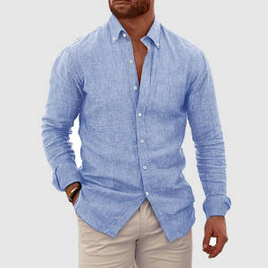 Men cardigan long sleeve casual fashion shirt