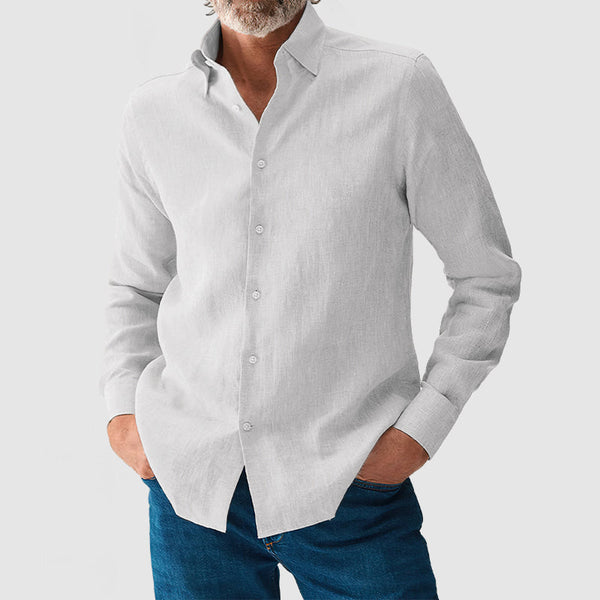 Men's Casual Daily Premium Cotton Linen Shirt