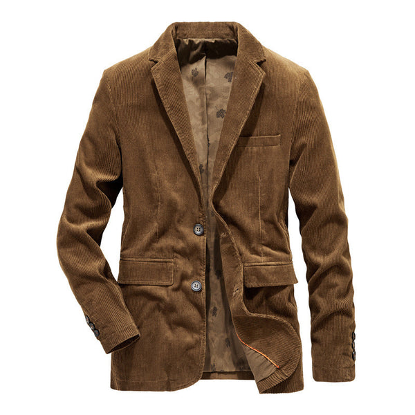 Men's Retro Lapel Corduroy Suit