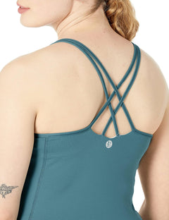 YM & Dancer C55 Yoga Tops for Women with Built-in Shelf Bra, Cross-Back Straps - Workout Tank Tops for Active Women