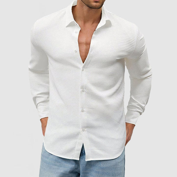 Men's Casual Everyday Waffle Shirt