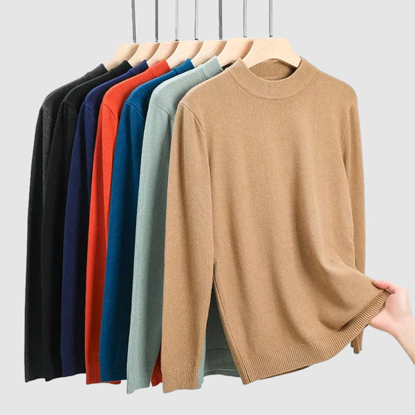 Men's Basic Bottom Cashmere Sweater