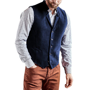 Men's Vest Notch Lapel Waistcoat