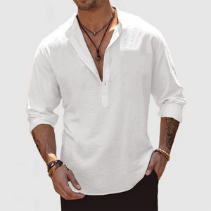 Men's Casual Everyday Cotton Linen Shirt