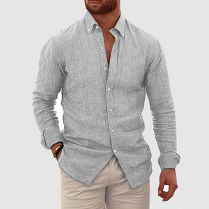 Men cardigan long sleeve casual fashion shirt