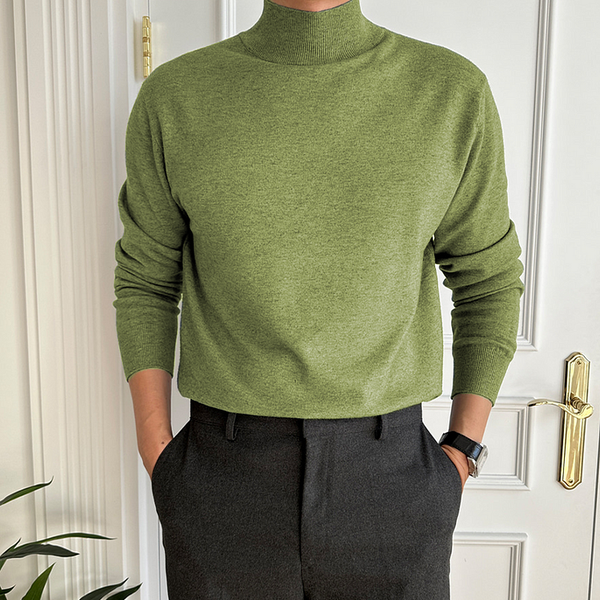 Men's Basic Bottom Cashmere Sweater