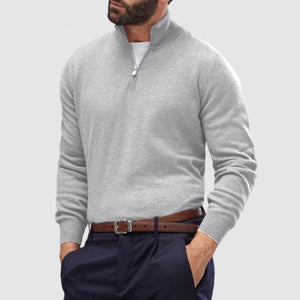 Men's Casual Zip Cashmere Basic Sweater