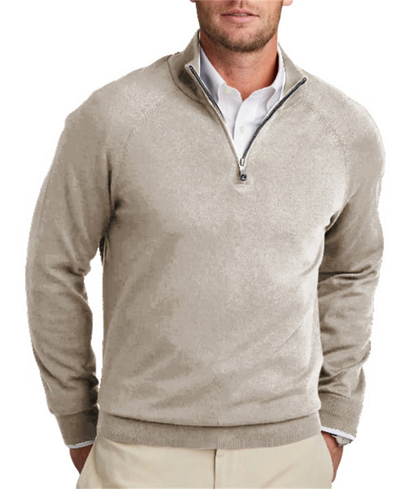 Men's Zipper Basic Sweater Cashmere