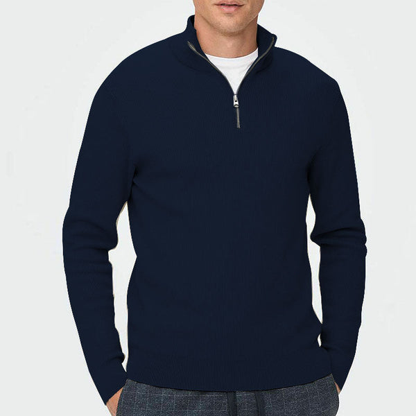 Men's Casual Long Sleeve Half Zip Sweater