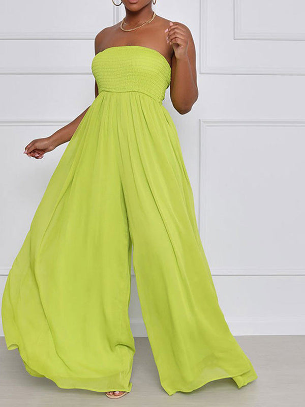 Wide Leg Chiffon Jumpsuit