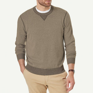 Men's Two Color Crew Neck Knit Shirt