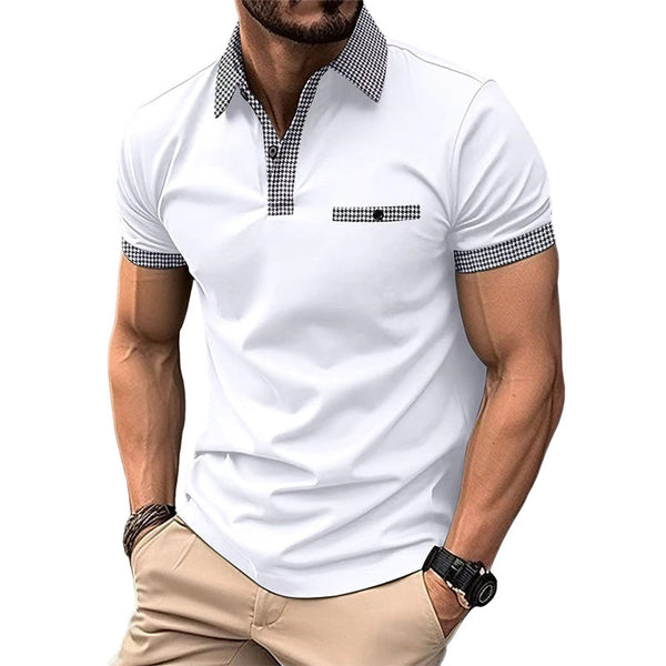 Men's Summer Colorblock Polo Short Sleeve Shirt