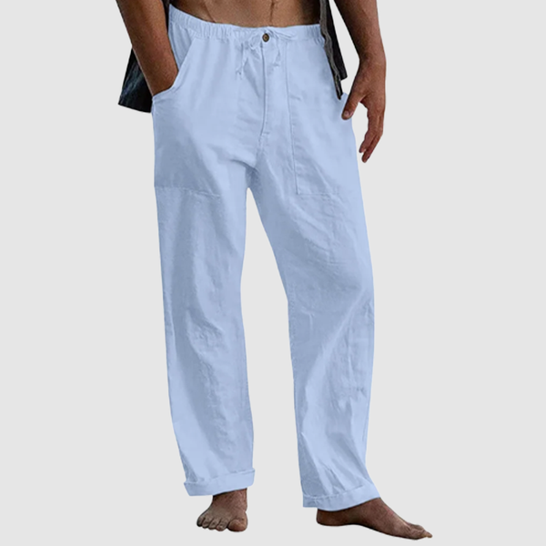 Men's linen beach casual loose-fitting pants