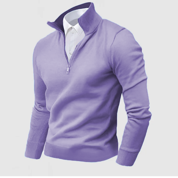 Gentleman's Business Three-Quarter Zip Sweater