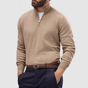 Men's Casual Zip Cashmere Basic Sweater